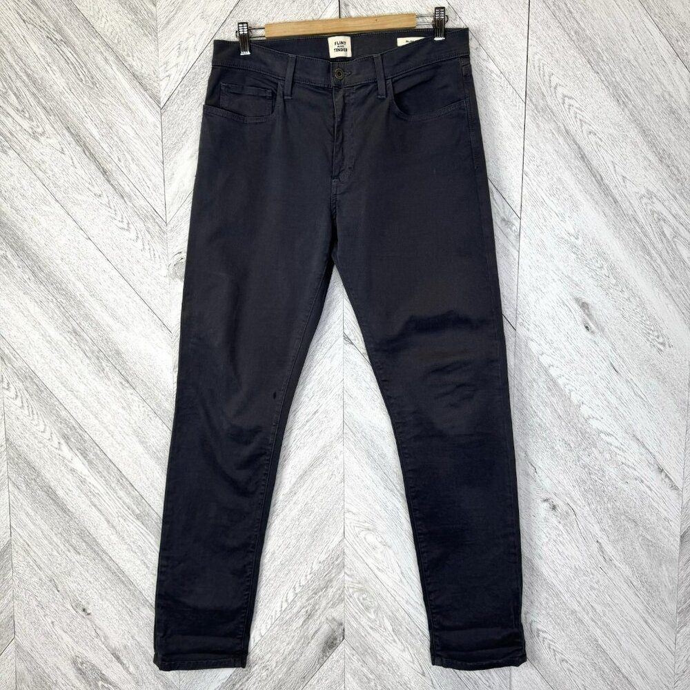 Flint And Tinder 365 Pants Slim Fit Stretch Tapered Chino 32x32 Mens Gray Grey
